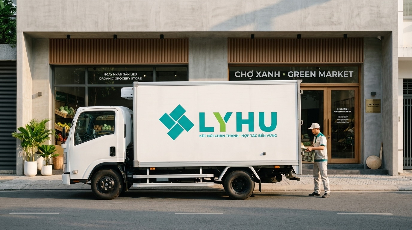 Hệ thống xe tải vận chuyển chuyên dụng mang nhận diện thương hiệu LYHU: Đảm bảo giao hàng chính ngạch, đúng hẹn đến từng điểm bán